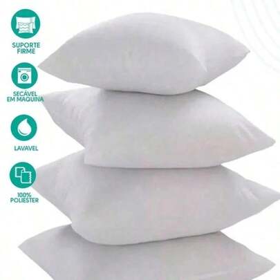 Kit Enchimentos Refil Almofada 45x45 Infinite Espuma Cor Branco