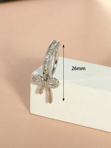 1个不锈钢肚脐环，镶嵌立方氧化锆，黄铜材质，垂坠式肚脐环，时尚简约设计，适合日常佩戴 - belly ring 2 - 查看 17