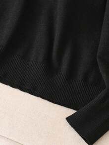 GIGOGOU Plus Size 1XL-4XL toamna iarna bază cald femei tricotate pulover top mâneci lungi haine de toamnă