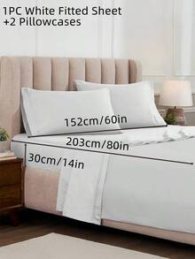 2/3/4pcs Fitted Sheets Set, Bedding, Cozy And Warm Bedding, Solid Color Bedding Sheets, Easy Care And Comfortable, Breathable Bed Set, For Single, Twin, Full, King, Queen Bed Sizes, Suitable For Bedroom, Guest Room, Fall Decor, Room Decor, Halloween Gift, Dormitory, All Seasons, Machine Washable, Ideal Home Gifts