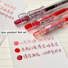 2/3/4/6/12pcs Color Gel Pens Set, Click Type Transparent Barrel Fresh Colors Quick-Dry Ink 0.5mm Ballpoint For Drawing Daily Writing, Office Student Back To School Gift - Multicolor - View 13