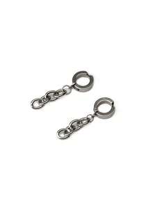 1 Paar einfache, massive Edelstahl-Creolen, vielseitig für den täglichen Gebrauch, unisex