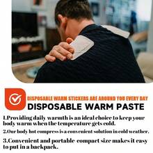 22 piezas/paquete - Calentadores de mano desechables, tamaño grande con adhesivo, adecuados para esquí al aire libre, campamento de invierno en clima frío, almohadillas de calentamiento activadas por aire