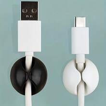 3 piezas Sujetador de cable, Organizador, Sistema de gestión de cables con ganchos adhesivos, color aleatorio, herramientas para hombres