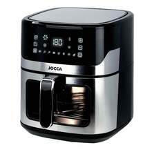 Jocca 6.5L Digital Air Fryer With Window | 8 Programs, LED Touch Screen, 80–200 °C, 60-Minute Timer | 1600 W | Non-Stick Basket And Automatic Shut-Off | - Black - View 4