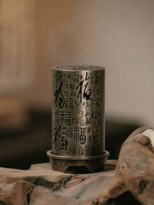 1个手工铜迷你香炉，小型合金香座，金属香薰扩散器，适用于瑜伽冥想、室内香氛、卧室书桌经典装饰 - 彩色 - 查看 9