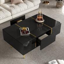 Television Stands & Entertainment Centers - Black + MDF - View 7