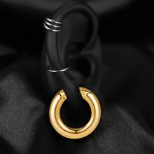 1pc Stainless Steel Fashion Round Ear Weights Hangers Ear Gauges Plugs Expander Piercing Body Jewelry Women Stretcher Earrings New
