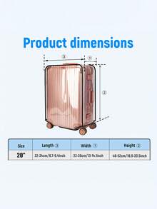 1pc Transparent Luggage Cover, Waterproof Dustproof Travel Luggage Protector, Thickened PVC Scratch-Resistant Luggage Cover Protector - Clear - View 12