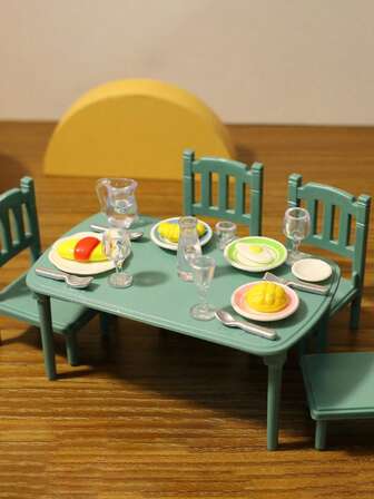 1套微型家具套装迷你厨房装饰模型创意工艺品家居花园装饰品套件配件微景观、DIY装饰道具装饰礼品