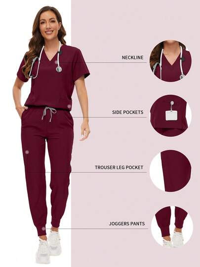 Conjunto de uniformes de alta calidad para enfermeras, uniformes de trabajo para clínicas veterinarias, dentistas, spas y tiendas, con ropa de limpieza para mujeres