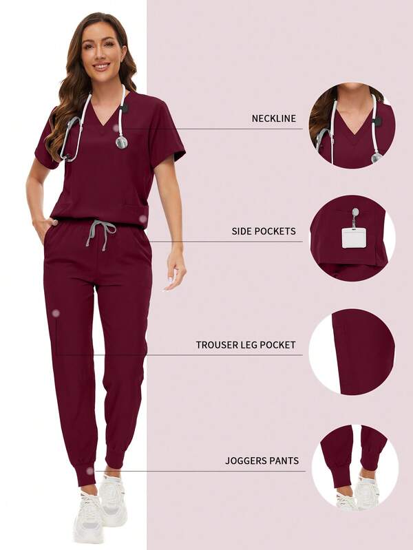 Scrubs Women Nursing Beauty SPA Uniforms Pet Clinic Store Veterinary Dentistry Work Clothes Set High-Quality Nurse Uniform