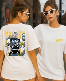 Camiseta Unissex Hashira Som Tengen Uzui  Anime Kimetsu Mangá no Yaiba - Branco - Visão 2