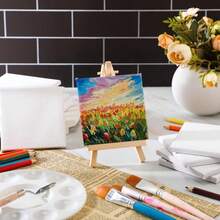 15pcs Mini Stretched Canvas, Size 3"X3", White, Brand New Unused, Suitable For Painting And Crafts, Great For Beginners And Art Projects, Canvas Material, Craft Supplies, Minimalist Design, Smooth Texture - Multicolor - View 6