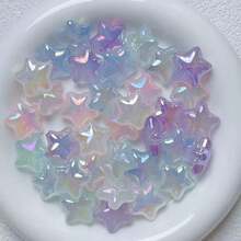 10 件独特的 UV 镀亚克力果冻心形珠带孔，适用于 DIY 手机吊饰和钥匙扣 - 时尚珠宝制作用品