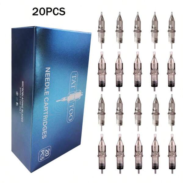 5/20 pièces Aiguilles de cartouche de tatouage, aiguilles de tatouage jetables standard rondes pour liner, pour artistes tatoueurs et débutants, design d'art corporel pour fournitures de tatouage