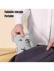 360度旋转平板电脑支架，平板电脑和手机支架，带360度旋转底座，可调节铝合金多功能桌面支架 - 彩色 - 查看 5