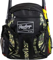 Rawlings |    Mochila Bolsa de equipo |   T-Ball/Béisbol Juvenil y Softbol |   Múltiples estilos - Negro / Camuflaje - Ver 13
