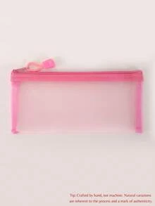 1 pieza Estuche de lápices de malla personalizado con transferencia térmica, estuche de almacenamiento de papelería con cremallera, accesorios de escritorio para oficina y aula, bolsa de almacenamiento de artículos escolares, artículos esenciales de vuelta a la escuela, suministros navideños