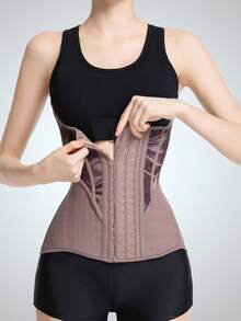 1pc Women's Fitness Shapewear Waist Trainer Belt, Waist & Hip Trainer Compression Band, Postpartum Slimming Waist Cincher, Minimalist Design, Breathable Mesh Material - 彩色 - 查看 16