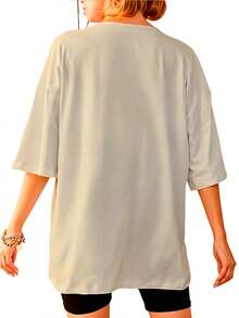 Camisa Camiseta ErvaDaFelicidadeQuebrada Oversized Streetwear Uniseex Ref3852 - Caqui - Visão 4