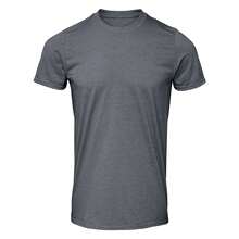 Gildan Mens Soft Style Ringspun T Shirt (Dark Heather) - 100% Ringspun Cotton - (PC2882) - Dark Grey - View 3