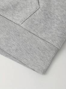 Women'S Casual "Malibu California" Graphic Hoodie - Light Gray, Long Sleeve, Drawstring, Geometric Print, Spring & Fall Fashion, Loose Fit, All-Season Comfort, Casual Wear Hoodie |   Relaxed Fit Hoodie |   Polyester, Sweater Hoodie  Women Winter Clotheshoodie,Christmas Outfit WomenchristmasWomen's Oversized Hoodie - 灰色 - 查看 3