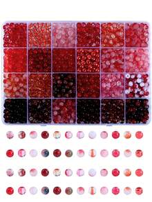 6mm Glass Beads Kit, Round Glass Beads Kit For Jewelry Making, Beads Ideal For Beginners, DIY Arts Crafts, DIY Craft Beads, Best For Friendship