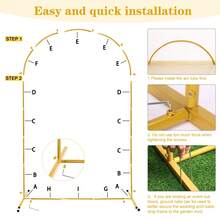Tomnk [New Year Decor]2pcs Wedding Arch Backdrop Stand, Gold Metal Balloon Arch Stand 6FT, 7.2FT For Birthday Wedding, Outdoor Indoor Party Decoration, Christmas Decor - 金色 - 查看 6