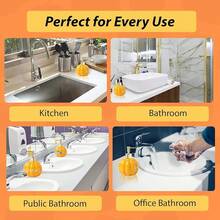 Simple Fun - Dispensador de Jabón Líquido para Manos con Aroma a Pastel de Calabaza y Manzana y Especia de Calabaza, Recargable Decorativo para Encimeras de Cocina y Lavabos de Baño - Calabaza bendita - Ver 10