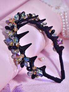 Băng đô hoa pha lê - Thiết kế chống trượt thời trang, băng đô đa năng dành cho nữ, phù hợp cho đám cưới, hẹn hò, mặc hàng ngày, tiệc tùng, lễ hội, phụ kiện tóc thủ công, quà tặng, phụ kiện tóc làm đẹp tại nhà - Nhiều màu - Xem 5