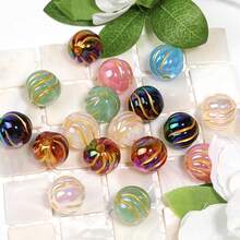 50 件 16 毫米混色哑光南瓜亚克力珠、DIY 钥匙扣装饰珠、珠宝制作配件 - 彩色 - 查看 10