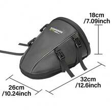 Waterproof Motorcycle Tail Bag Motorbike Back Seat Bags Waterproof Wear Resistant Multi-Functional Durable Moto Rider Backpack - màu đen - Xem 5