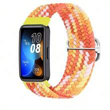 Nylon Sport Loop Uhrenarmband Ersatz Armband kompatibel mit Huawei Band 8/9/10 Smartwatch Zubehör Armband langanhaltend, leicht, verstellbar, weich, bequem, atmungsaktiv für Herren, Damen, Unisex Fitness Laufen