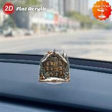 2D plat, 1 pièce Calendrier de compte à rebours du pays des merveilles d'hiver Décoration de bureau rotative en acrylique - Paysage enneigé de fantaisie bronze avec pins, rennes et accents dorés, 24 portes pour un compte à rebours de 25 jours, sans alimentation nécessaire Décoration d'intérieur et d'extérieur pour les fêtes, Décoration de Noël d'extérieur, Style plat