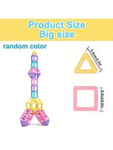 Magnetic Tiles Toys For 3 4 5 6 7 8+ Year Old Boys Girls Upgrade Macaron Castle Blocks Building Set For Toddlers STEM Creativity/Educational Toys For Kids Age 3-6 Christmas Birthday Gifts