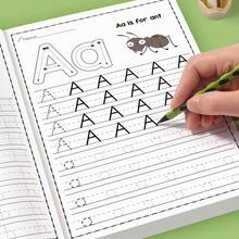 32-Page ABC Tracing Workbook For Kids | A-Z Alphabet Practice For Preschool And Kindergarten | Fun Early Writing Book With Drawing Pages, Copybook, And Magic Words. A Great Gift, Workbook, And Fun, Durable English Writing Book Perfect For School, Christmas, Or School.