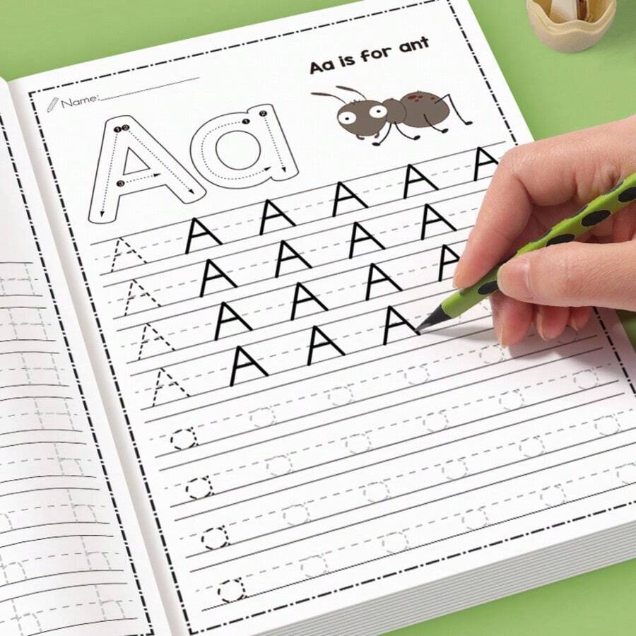 32-Page ABC Tracing Workbook For Kids | A-Z Alphabet Practice For Preschool And Kindergarten | Fun Early Writing Book With Drawing Pages, Copybook, And Magic Words. A Great Gift, Workbook, And Fun, Durable English Writing Book Perfect For School, Christmas, Or School.
