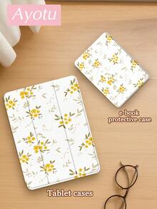 1 Pc Flowers Tablet Case & Kindle E-Book Case Compatible With IPad 10th Generation, IPad 10.2/Mini6/Mini7/9.7 Inches, Compatible With Samsung Galaxy Tab A9 Plus, Kindle (11th Generation-2024 Release)(6 Inch), Kindle Paperwhite 12th Gen 2024, Great Holiday Gift, Stylish And Simple Pattern. - Multicolor - View 8