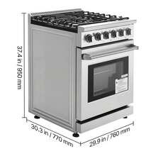 Gas Range Oven, 30 Inches Width, Freestanding Stainless Steel Stove And Oven With 5 Sealed Cooktop Burners, Easy Reach Racks, Storage Drawer, 4.8 Cu. Ft. Capacity, For Apartment, Home, Kitchen - 30-inch Ovens (5 Units) - View 10