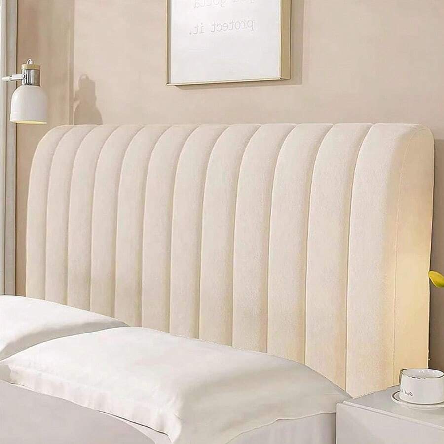 150CM Luxury Thicken Headboard Cover Bed Head Back Decor Protector Slipcover - Ivory - View 1