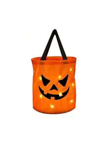 NetHong Pumpkin Bags Halloween Bucket For Sweets Glowing-In-The-Dark Trick Or-Treating - Pumpkin Bag - View 7