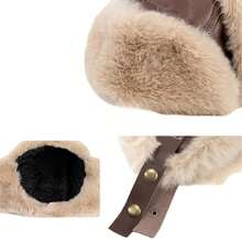 Winter Cycling Ushanka Hat, Warm Ear Protection Hat, Outdoor Thermal Lined Thick Casual Earmuff Hat