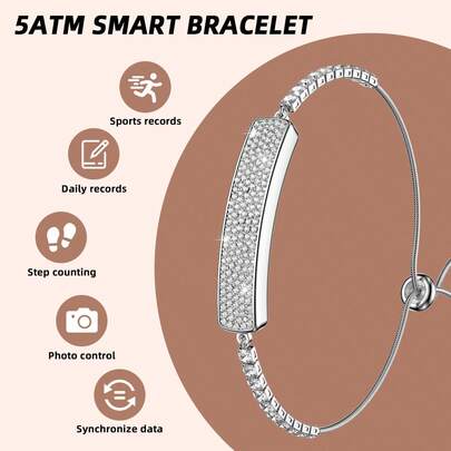 Men'S And Women'S Smart Wristbands, 5ATM Waterproof, Pedometer, Multiple Exercise Modes, Wireless Connection, Dual Straps, Sedentary Reminder, Photo Control, Call Reminder, Sleep Monitoring, Blood Oxygen Measurement, Heart Rate Measurement, Exquisite, Best Gift