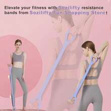 Figure 8 Resistance Band, Elastic Band, Stretch Bands, For Arm,Shoulder, Back,Leg Stretching, Upper Body Workout Equipment, Portable Home Office Elastic Ropes For Yoga, Pilates