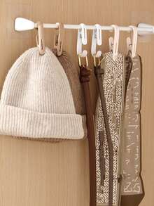 10 pièces Crochets de rangement multifonctions pour cuisine et salle de bain, pinces à rideaux avec crochets de suspension