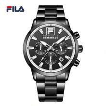 FILA Reloj cronógrafo deportivo de cuarzo FILA - Esfera redonda con marcas de cuarto audaces, pulsera de acero inoxidable - Elegante y diseñado para estilos de vida activos y como regalo