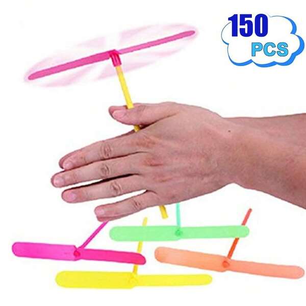 6/12/24/36/150PCS Flying Helicopter, Plastic Dragonfly, Plastic Propellers, Outdoor Flying Helicopter, Christmas Gifts, Birthday Party Gifts, Gift Bag Stuffing, Pinata Filler, Random Color