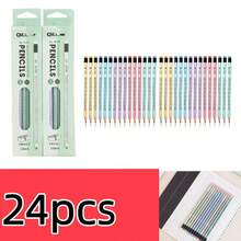 2 Boxes Of 24 Pencils, Built-In Pencil Sharpener Set, HB Pencil Multi-Color Mixed With Eraser, Student Writing Practice, Suitable For Home Use, Office, School, Class Writing And Painting Tools,Halloween