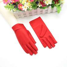A Pair Of 22cm Milk Silk Elastic Short Riding Gloves, Suitable For Clothing Cosplay, Performances, And Fashion Decoration Holiday Gloves Christmas